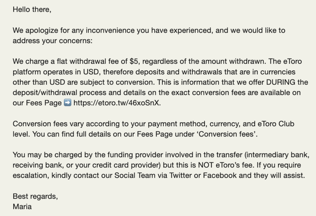 Good response to poor review 